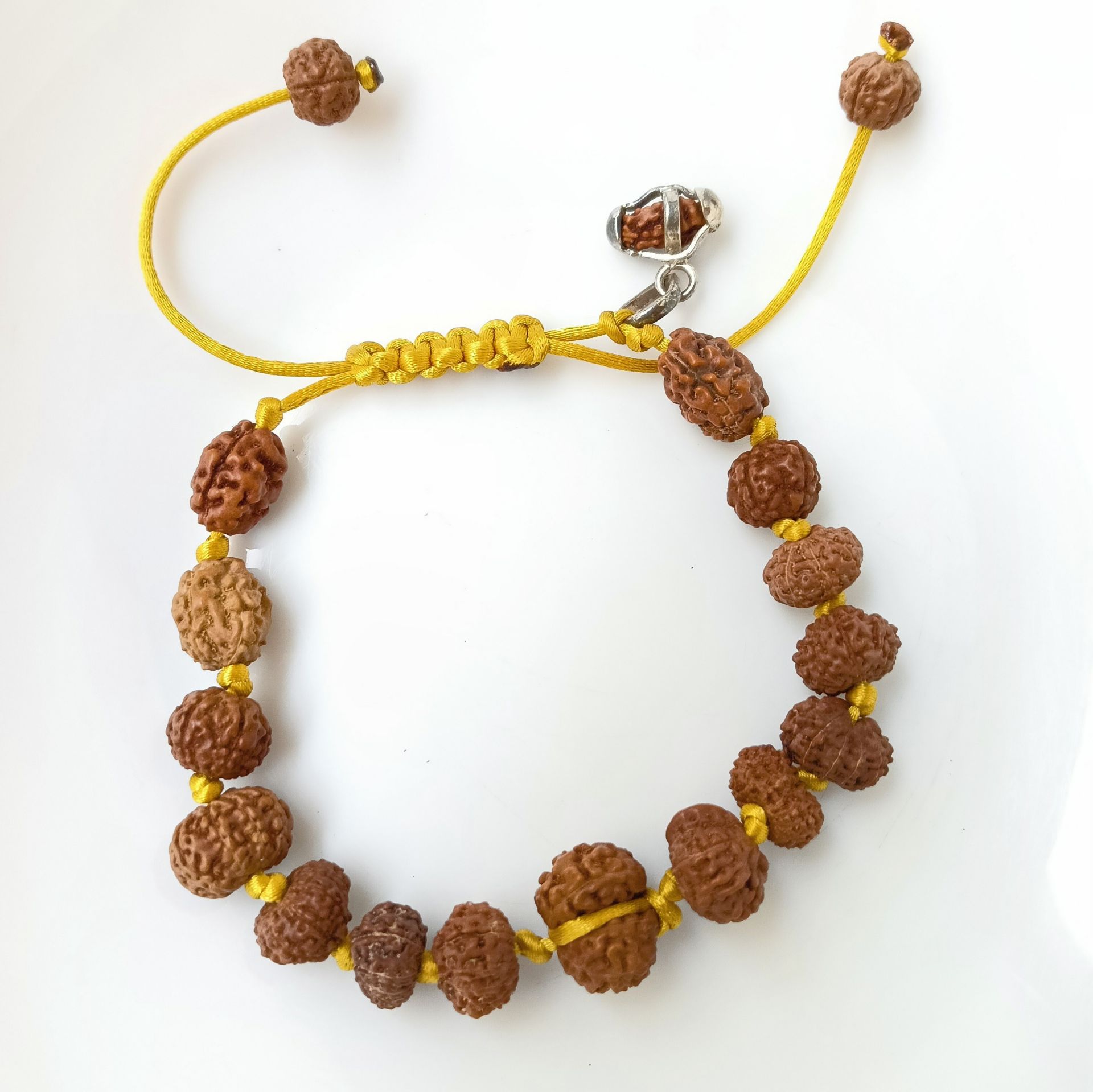 Siddha Bracelet Indonesian Java 1 to 14 Mukhi Rudraksha Silver Links