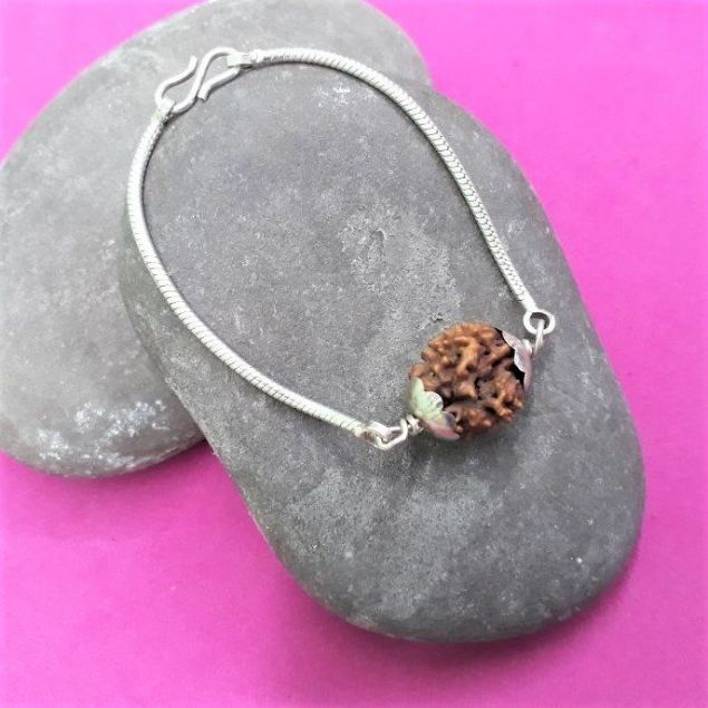 2 mukhi silver bracelet