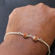 java rudraksha silver bracelet