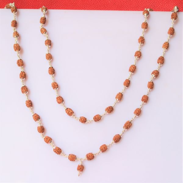 3 mukhi silver mala