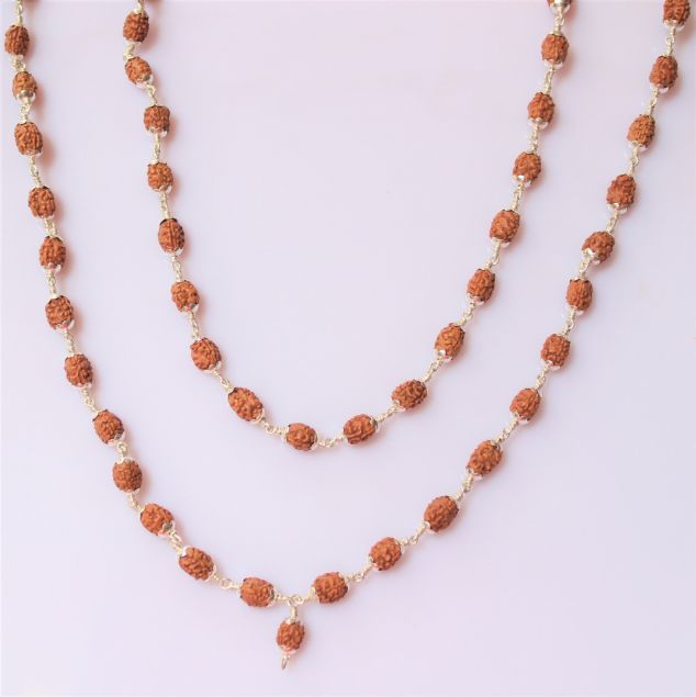 3 mukhi silver mala
