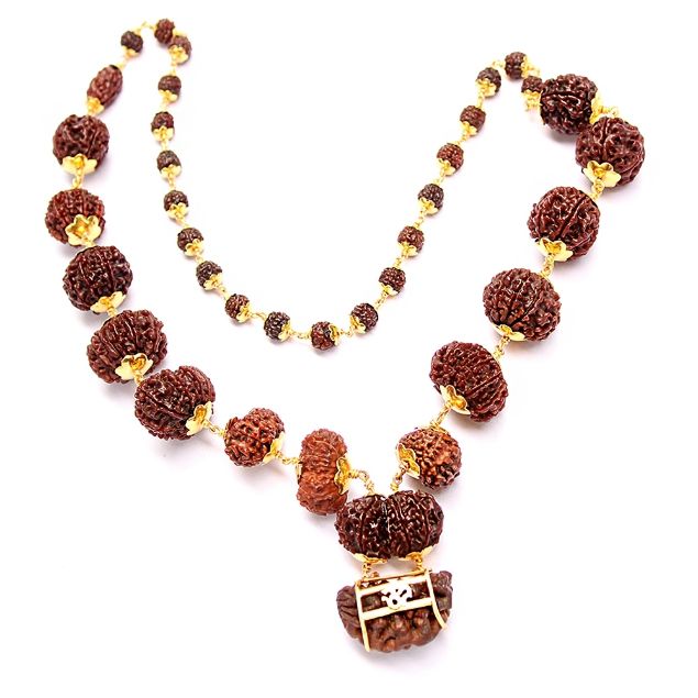 rudraksha Sidha mala in gold