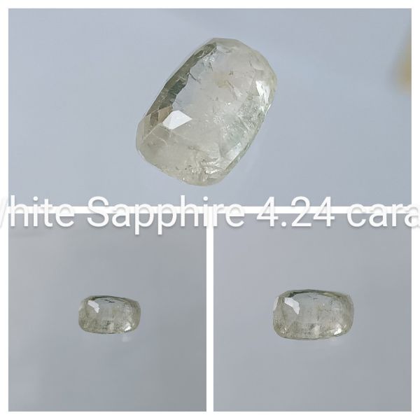 White Sapphire 4.24 carat 