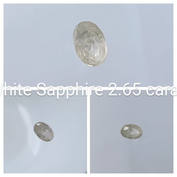 White Sapphire 2.65 carat 