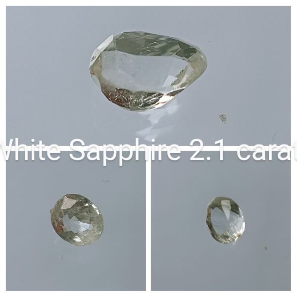 White Sapphire 2.1 carat 