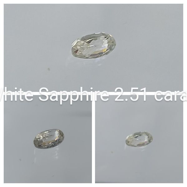 White Sapphire 2.51 carat 