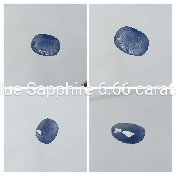 Blue Sapphire 6.66 carats 