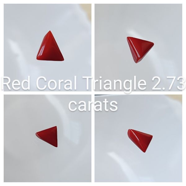 Red Coral Triangle 2.73 carats