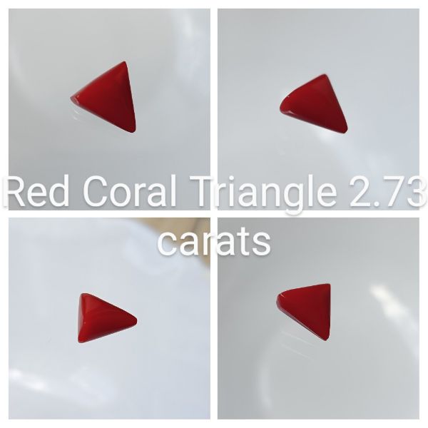 Red Coral Triangle 2.73 carats