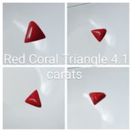 Red Coral Triangle 4.1 carats 
