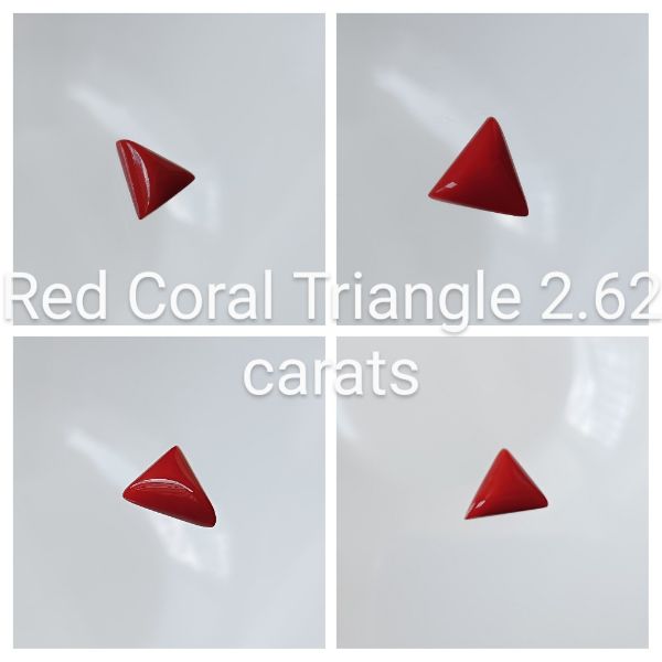 Red Coral Triangle 2.62 carats