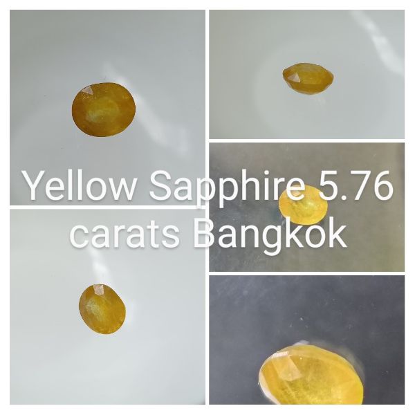 Yellow Sapphire 5.76 carats Bangkok