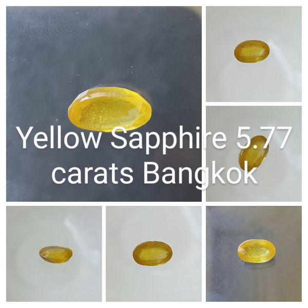 Yellow Sapphire 5.77 carats Bangkok