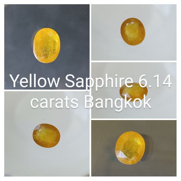 Yellow Sapphire 6.14 carats Bangkok