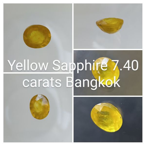 Yellow Sapphire 7.40 carats Bangkok 
