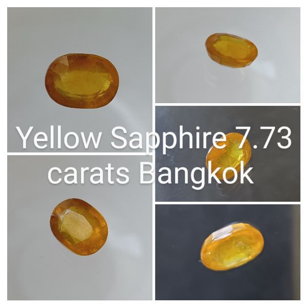 Yellow Sapphire 7.73 carats Bangkok 