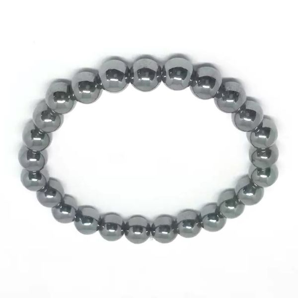 Buy Reiki Crystal Products Natural Hematite Bracelet 6 mm Crystal Stone  Bracelet Round Shape for Reiki Healing and Crystal Healing Stones (Color :  Silver) at Amazon.in