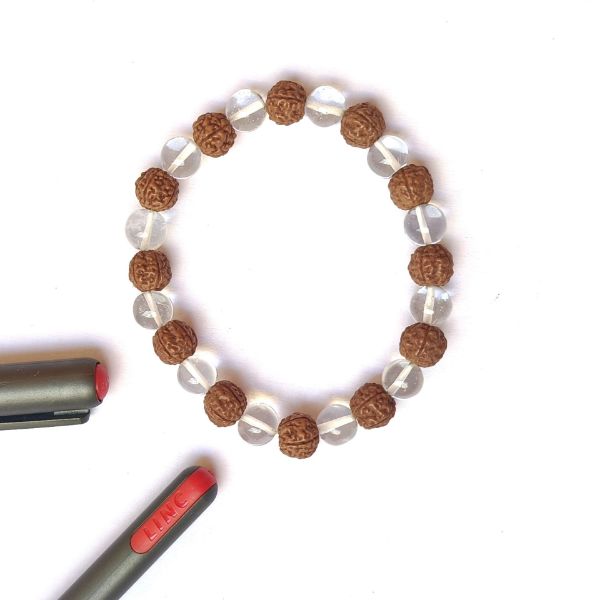 rudraksha spatik bracelet