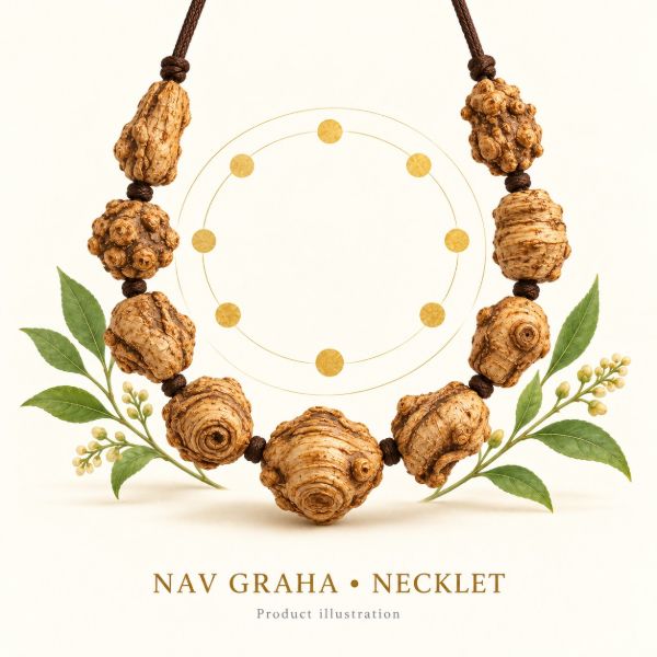 Navgraha Herbal Necklet — Nine Sacred Roots