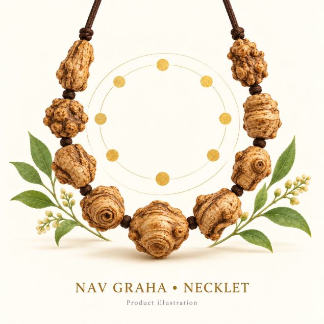 Navgraha Herbal Necklet — Nine Sacred Roots
