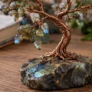 Labradorite Gemstone Tree chip and wire branch detail