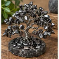Hematite Gemstone Tree chip and wire branch detail
