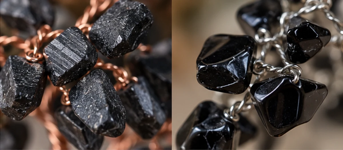 Contrasting dark chip surfaces and their wire attachments