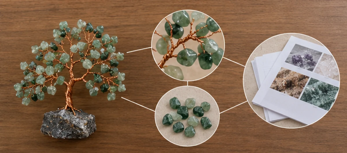 An illustration connecting a tree, component chips and supporting records