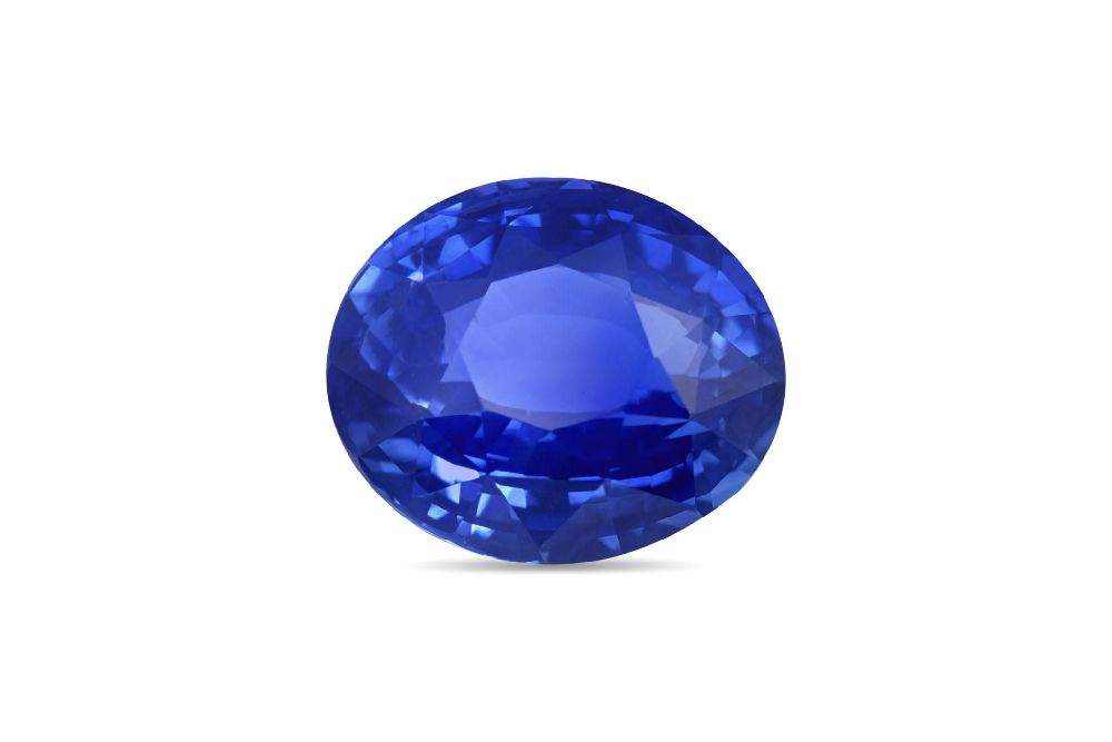Close-up of a Blue Sapphire stone