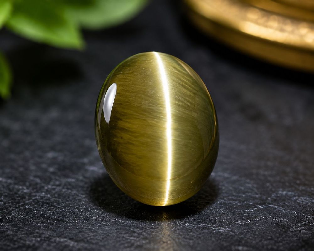 Close-up of a Cat’s Eye gemstone