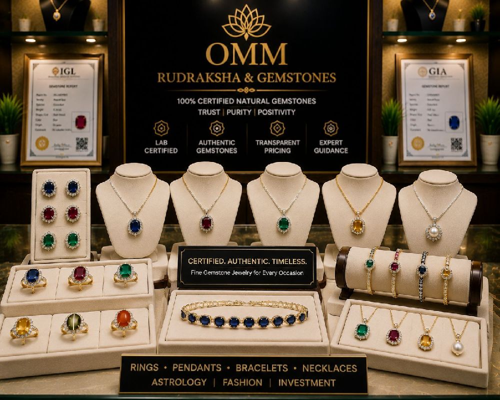 Certified gemstone jewelry with lab report