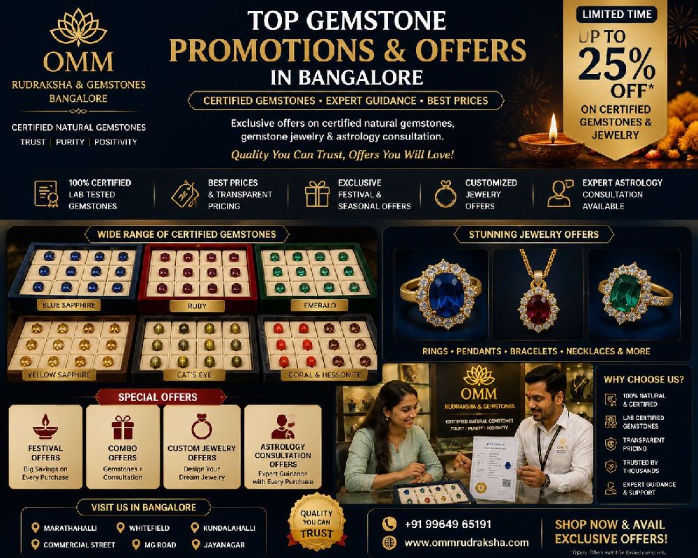 Certified gemstone trays with promotional offers