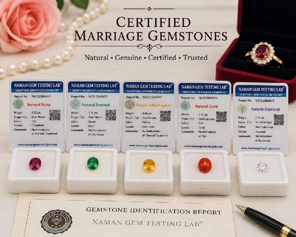 Certified gemstones for marriage astrology remedies