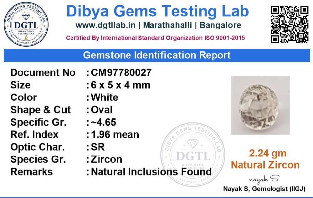 Customer checking gemstone lab report in Bangalore