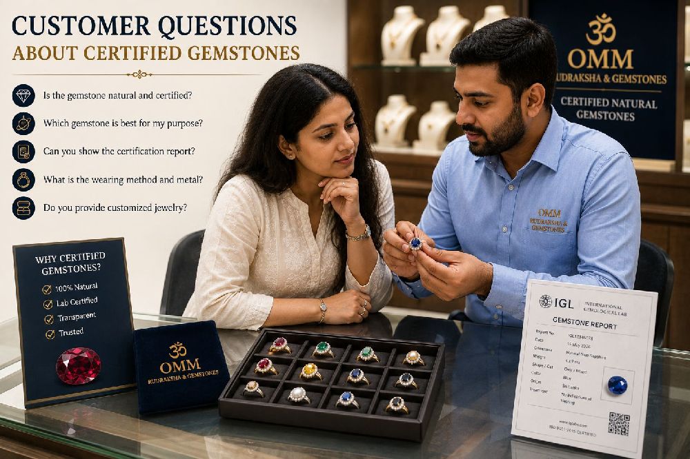Customer gemstone FAQ session in Bangalore