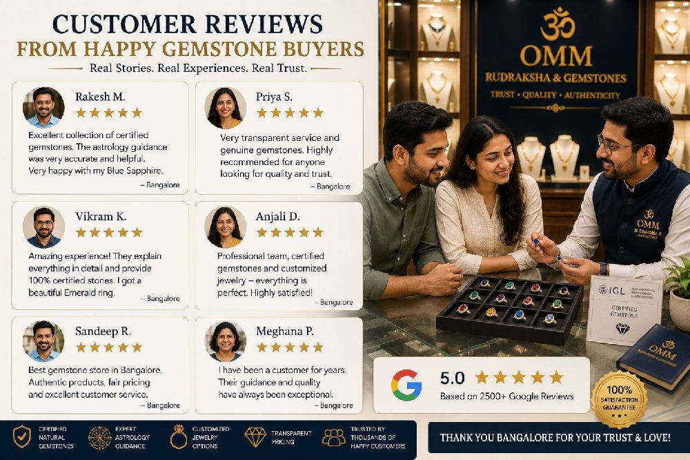 Customer review and gemstone store experience