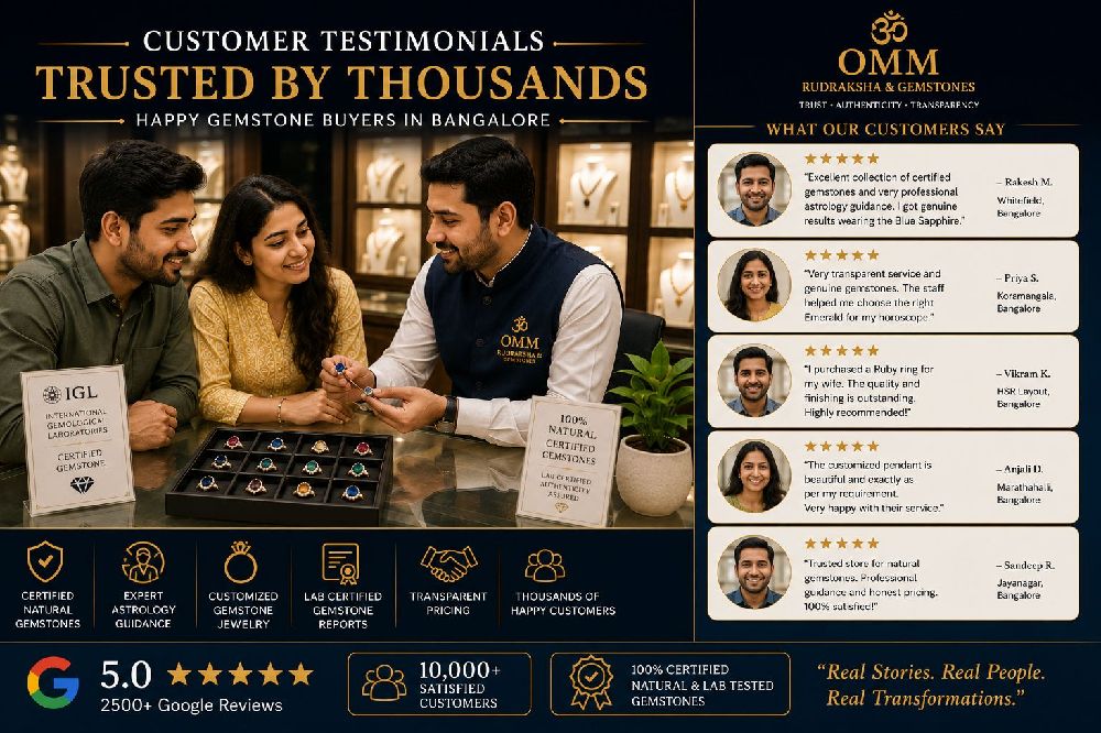 Real gemstone customer stories in Bangalore