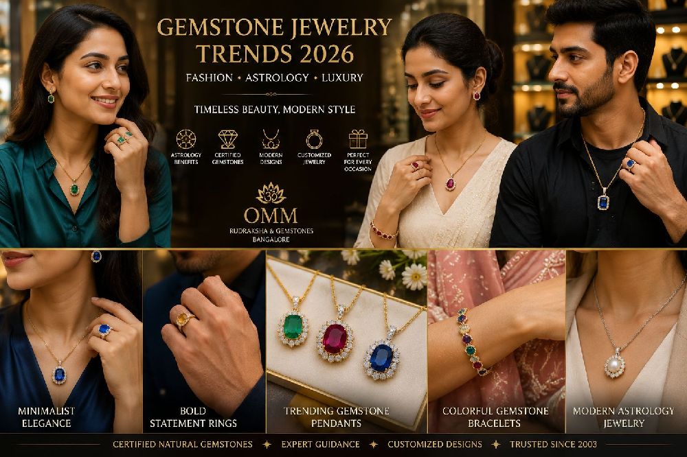 Customers wearing trending gemstone jewelry in Bangalore