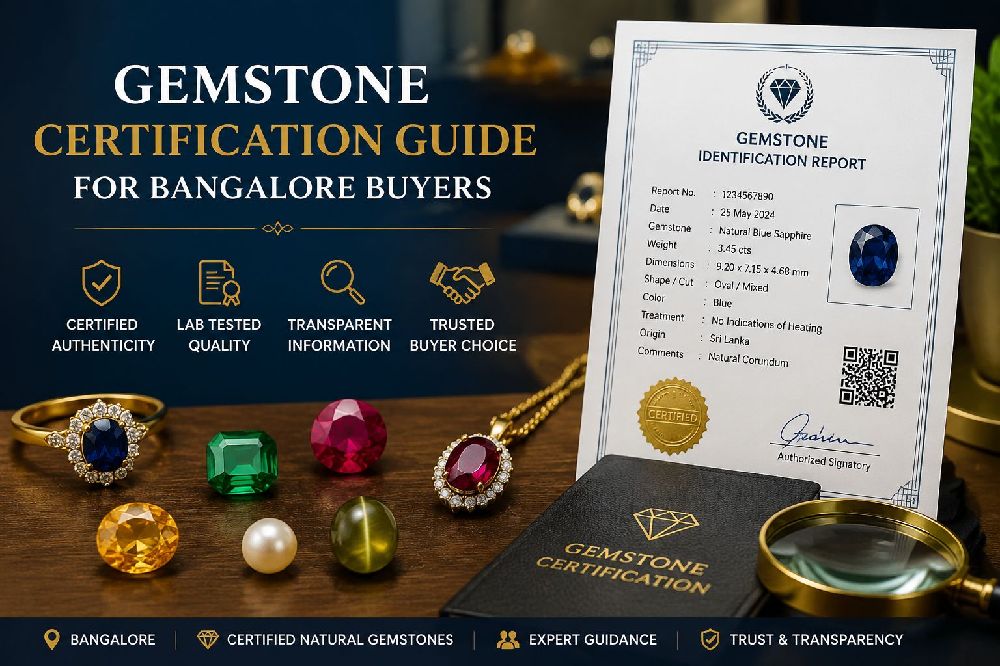 Gemstone certification guide and certified gemstones in Bangalore