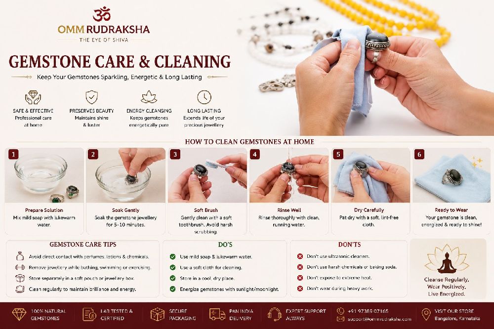 Gemstone cleaning and maintenance guide in Bangalore