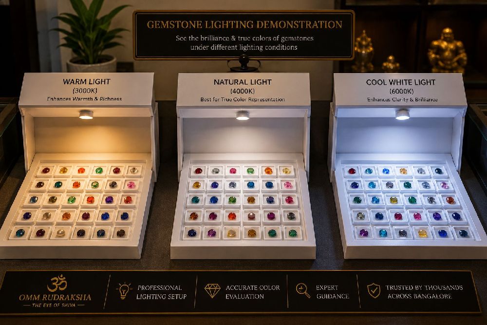 Gemstone lighting and photography demonstration