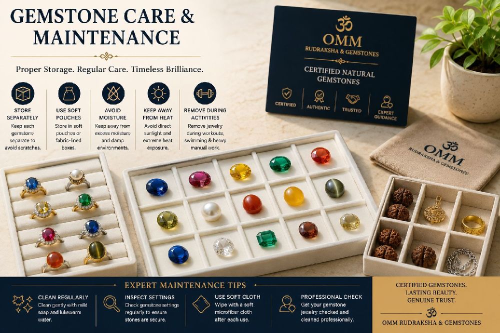 Gemstone trays and maintenance guidance
