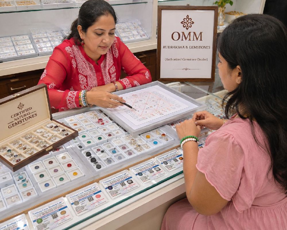 Gemstone wedding rings and astrology jewelry selection