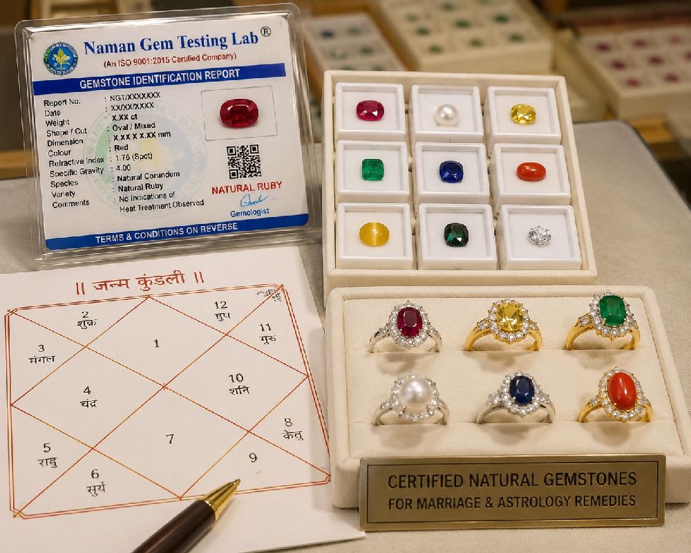 Kundali chart and gemstone selection for marriage