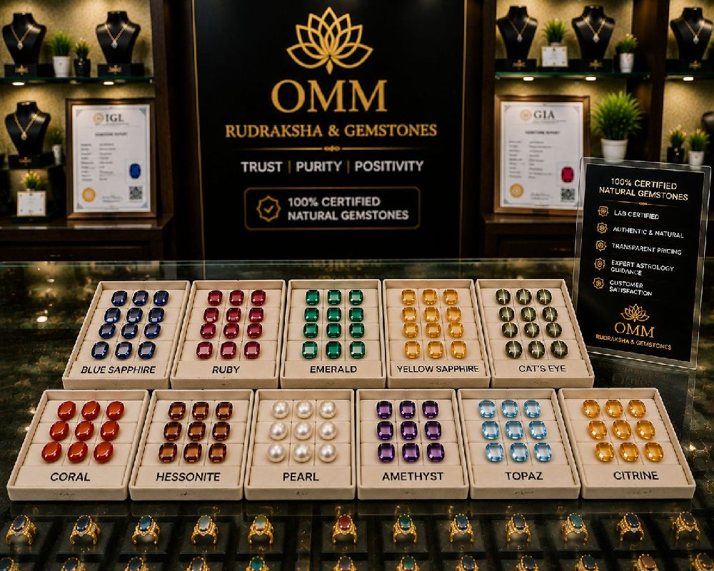 Certified gemstone trays in Marathahalli shop