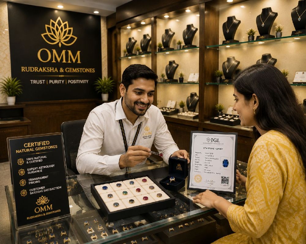 Verified gemstone dealer storefront in Bangalore