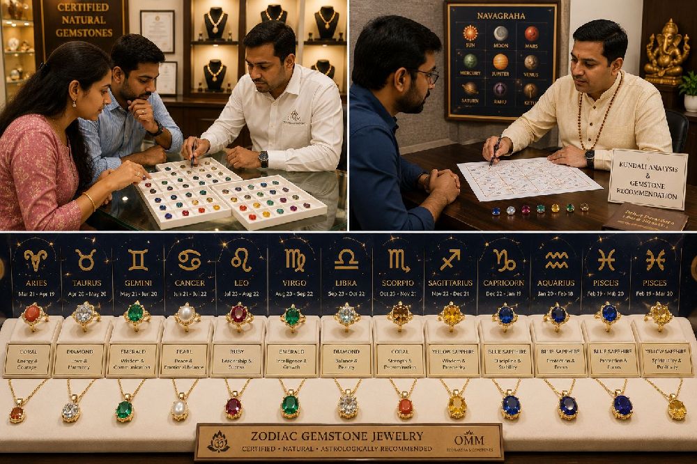 Zodiac gemstone jewelry in Bangalore