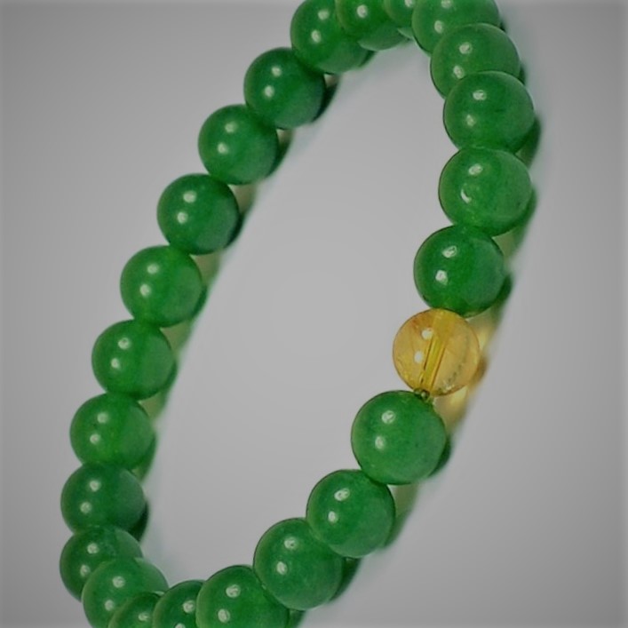 Ganesha Hindu God, Guided Transformation Jade Gemstone Bracelet