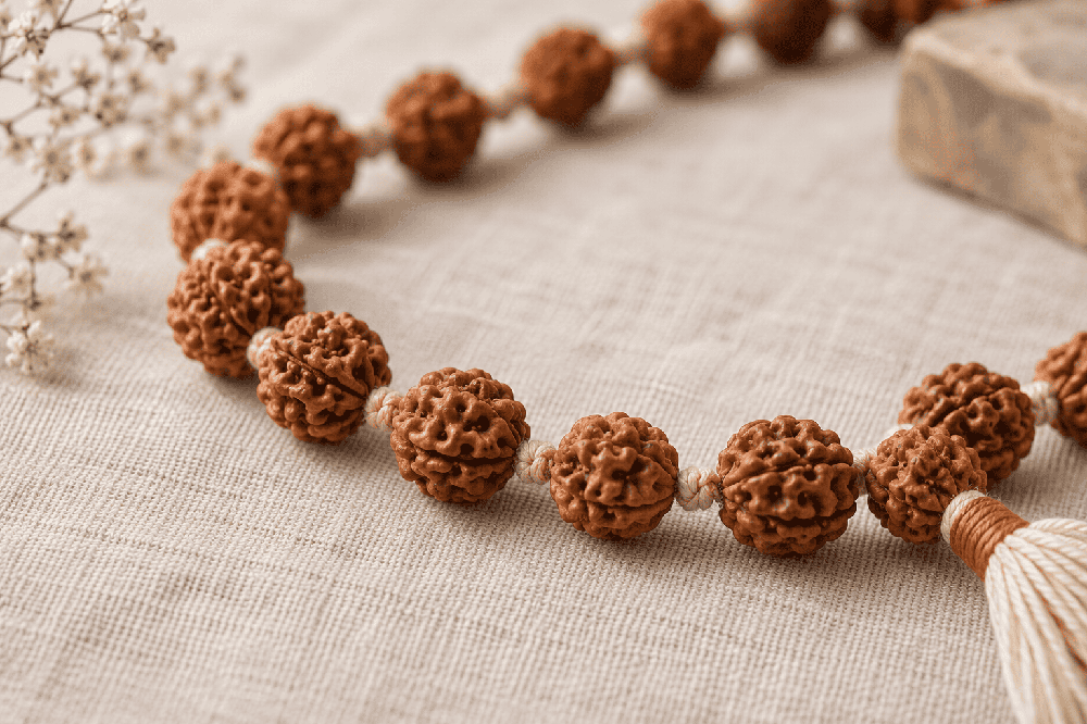 Mala and Rudraksha bead composition for bead-count education
